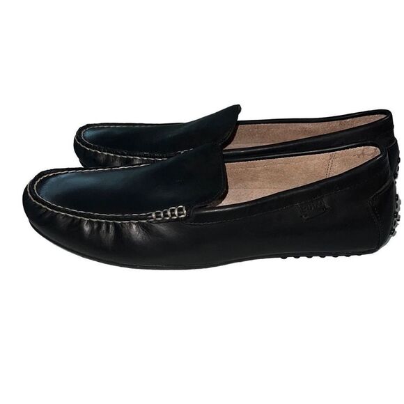 New Polo Ralph Lauren Men's Redden Drivers Black Leather Slip On Shoes Men’s 12 - Picture 9 of 13